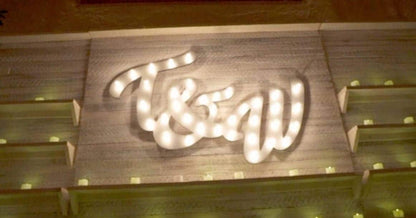 Custom wood marquee sign – barber coffee boba ice cream light up sign, rustic decor