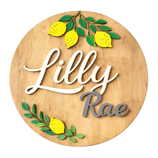 Custom wood nursery name sign, personalized baby room decor handmade