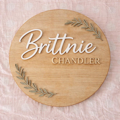 Custom wood nursery name sign, personalized baby room decor handmade