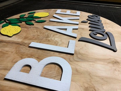 Custom wood nursery name sign, personalized baby room decor handmade