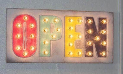 Personalized lighted marquee sign, hard maple wood, custom anniversary decor