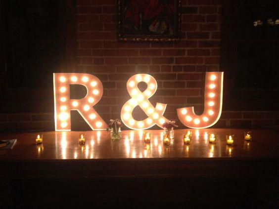 Custom 18" metal marquee sign, 4 letter word play ball game time room custom personalized