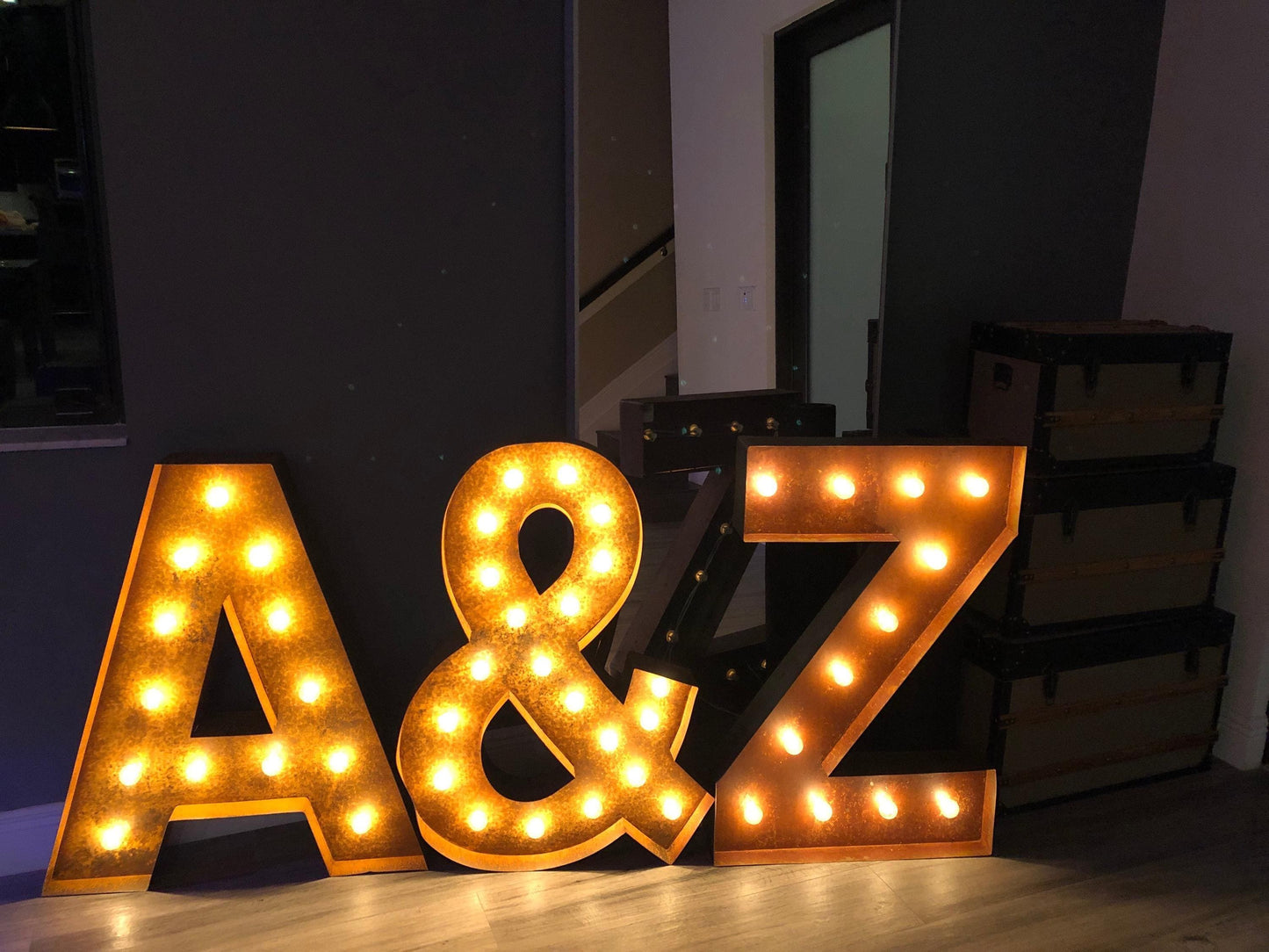Large steel marquee letter, light up sign, 14-24 inch
