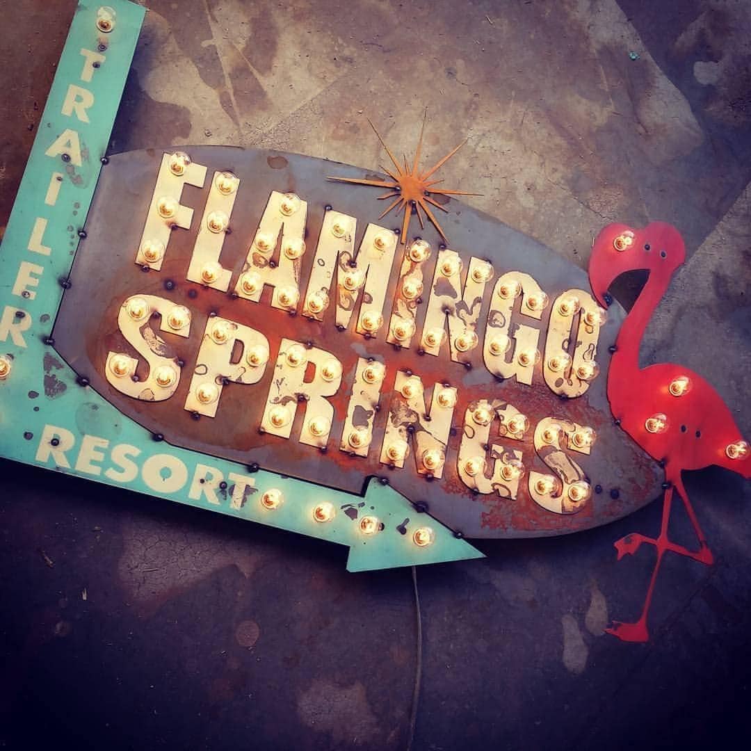 Custom lighted marquee sign, metal or wood event decor