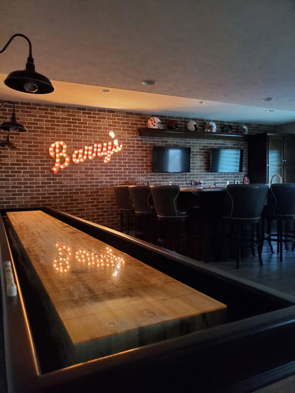 Custom lighted marquee sign, metal or wood event decor