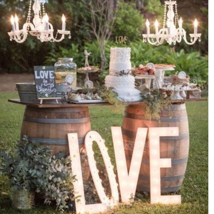 Hard maple wood lighted marquee letter - custom circus font sign