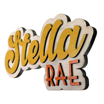 Custom 3d wooden name sign | mid century baby name wall decor, kids room