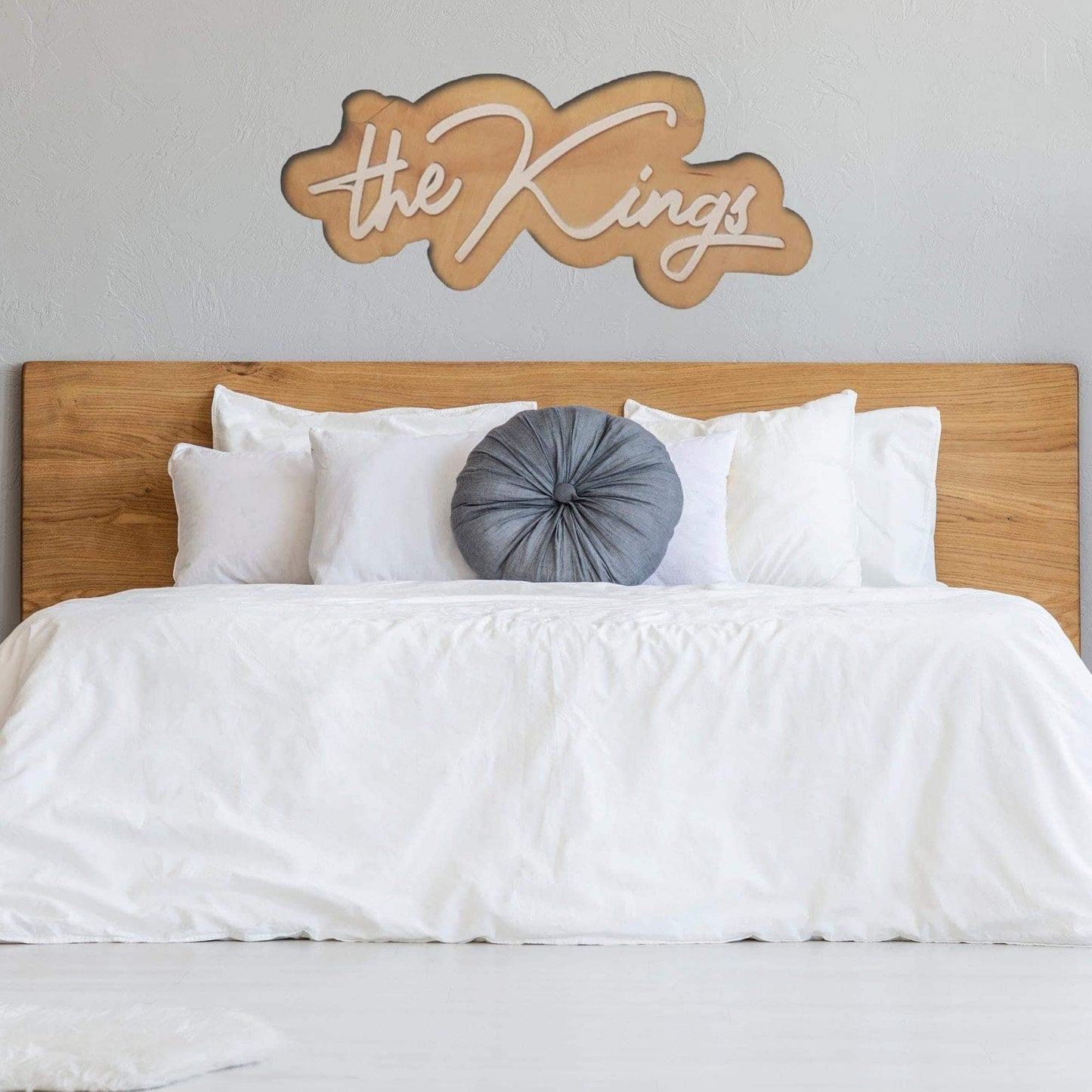 Custom 3d wooden name sign | mid century baby name wall decor, kids room