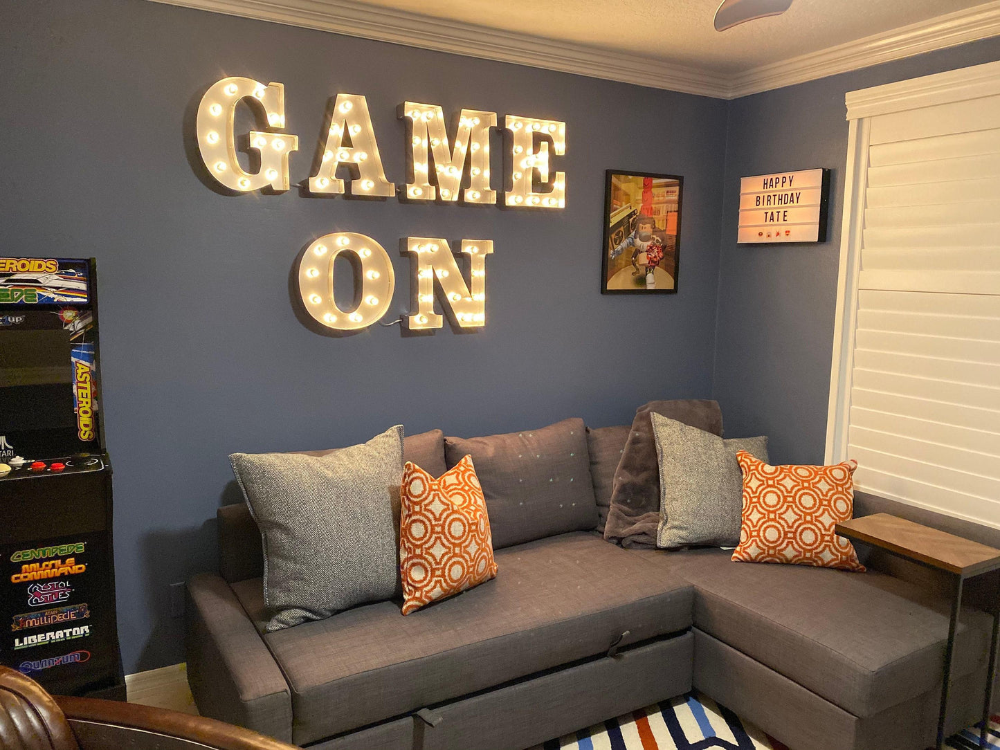Custom metal marquee letters – lighted steel sign, bar decor