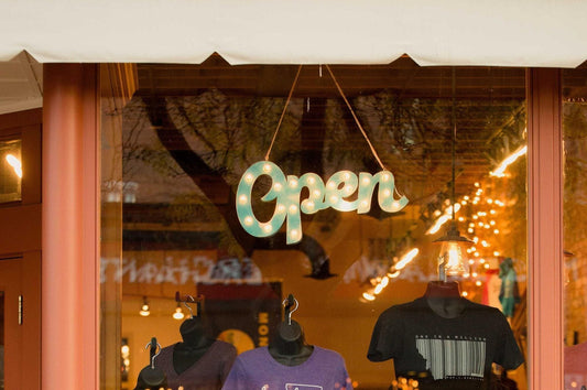 Custom wood lighted open sign | neon style marquee for business, salon, bar (led)