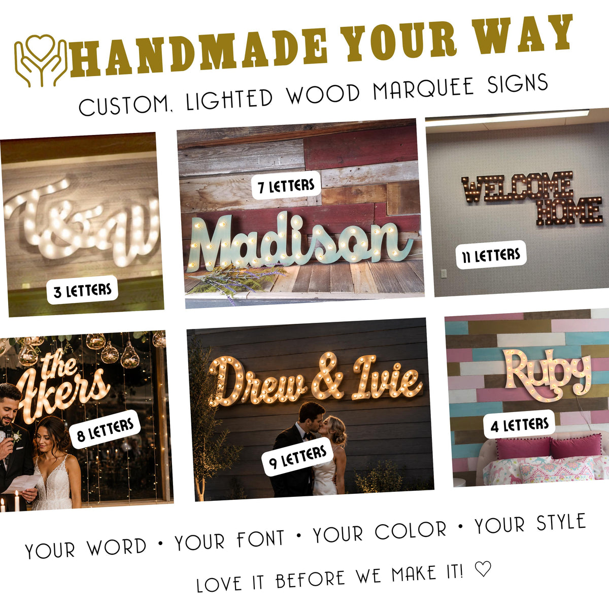 Handcrafted Maple Wood Howdy Marquee Sign, Lighted Western Wall Decor