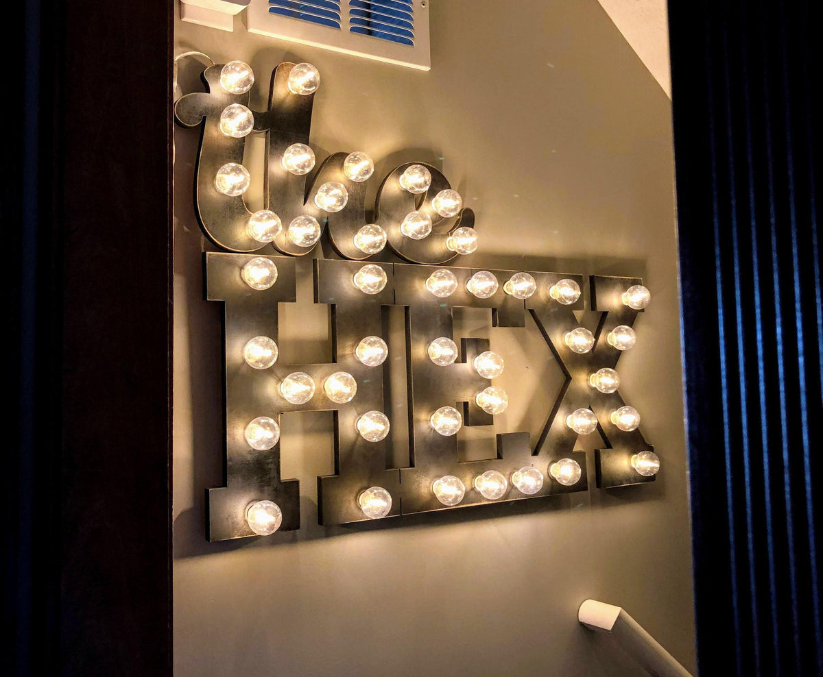 Handcrafted Maple Wood Howdy Marquee Sign, Lighted Western Wall Decor