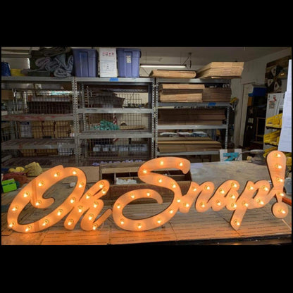 Handcrafted Maple Wood Howdy Marquee Sign, Lighted Western Wall Decor