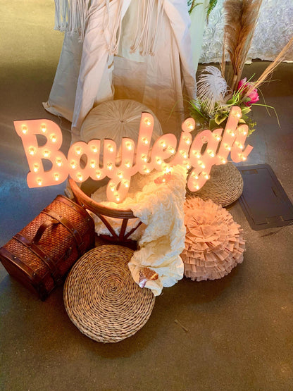 Handcrafted Maple Wood Howdy Marquee Sign, Lighted Western Wall Decor
