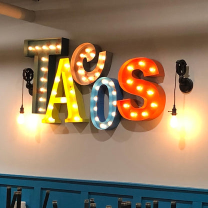 Steel Marquee Letters, Illuminated Light Up Sign, Custom Wedding Event Decor