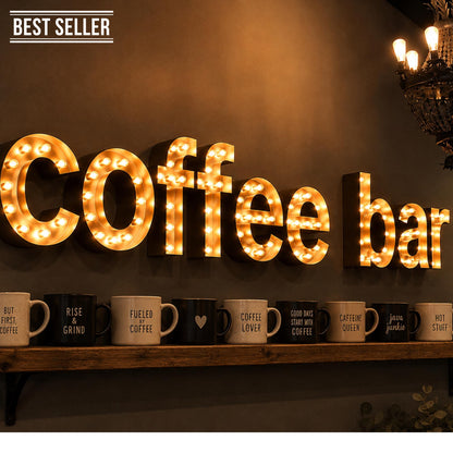 Steel Marquee Letters, Illuminated Light Up Sign, Custom Wedding Event Decor
