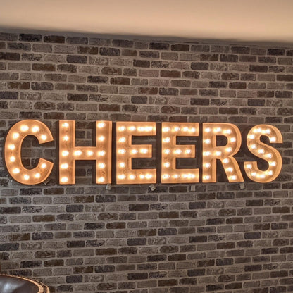 Steel Marquee Letters, Illuminated Light Up Sign, Custom Wedding Event Decor