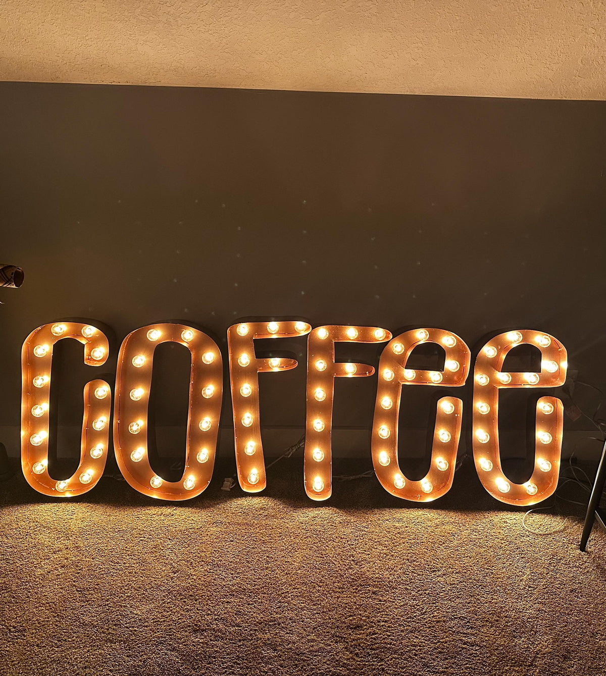 Steel Marquee Letters, Illuminated Light Up Sign, Custom Wedding Event Decor