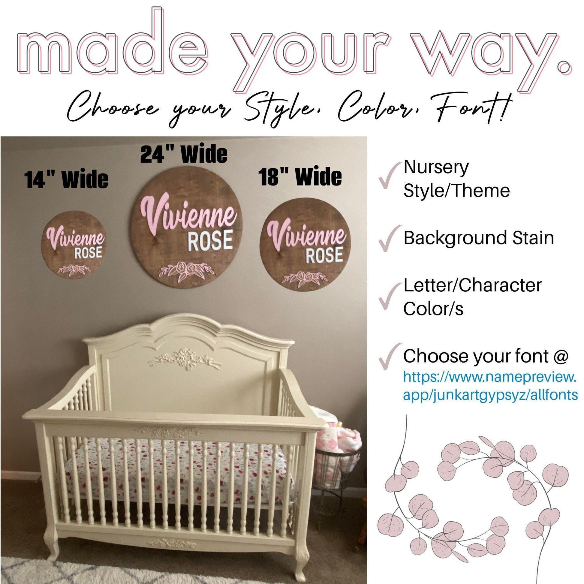 Big custom wood sign personalized nursery decor, baby name sign, perfect for baby shower wedding, housewarming gift, boy or girl room decor