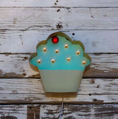 Marquee sign cupcake marquee vintage style metal steel........... bakery sign cupcake sign sweet birthday cupcake bar fun bakery