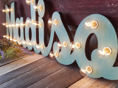 Marquee sign light sign personalized wood ... howdy sign love play eat open hola yum bar dream custom.. wedding gift restaurant