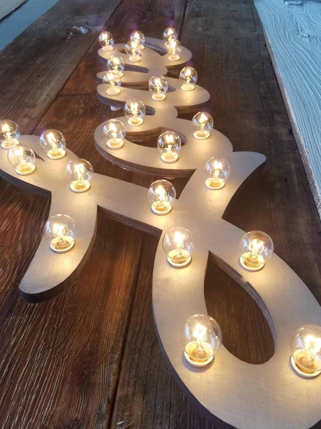 Marquee sign light sign personalized wood ... howdy sign love play eat open hola yum bar dream custom.. wedding gift restaurant