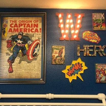 24" Wood R Andora Font, Walnut Stained, Gift