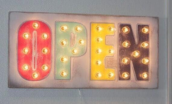 Marquee sign lighted sign bar open love eat marquee sign lighted wood sign bar, wedding, anniversary shower gift vendor custom personalized