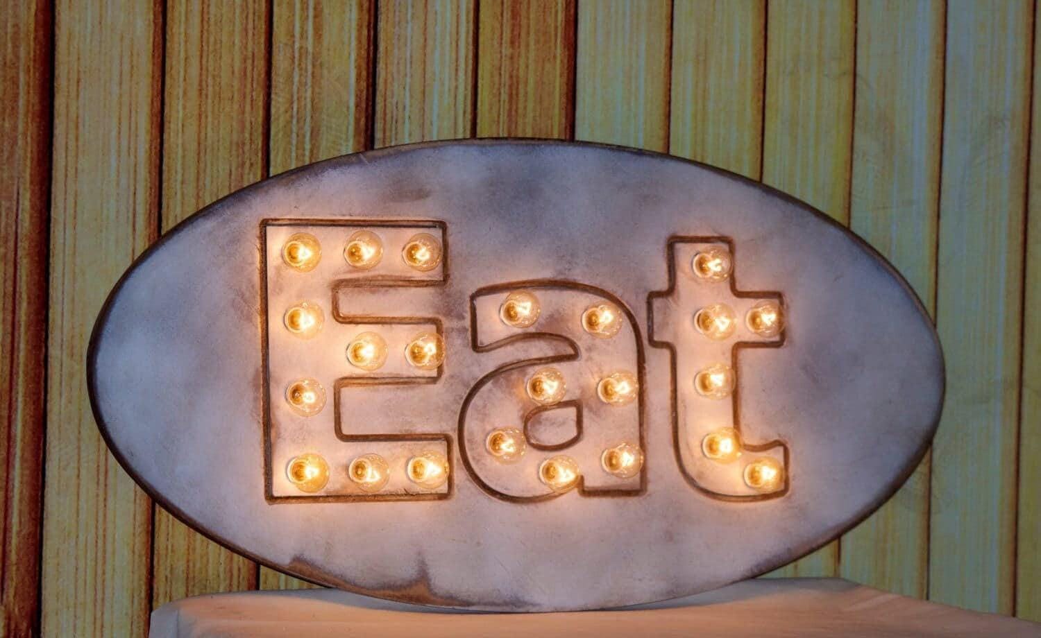 Marquee sign lighted sign bar open love eat marquee sign lighted wood sign bar, wedding, anniversary shower gift vendor custom personalized