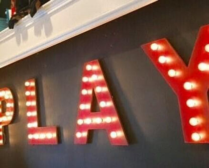 24" Wood R Andora Font, Walnut Stained, Gift