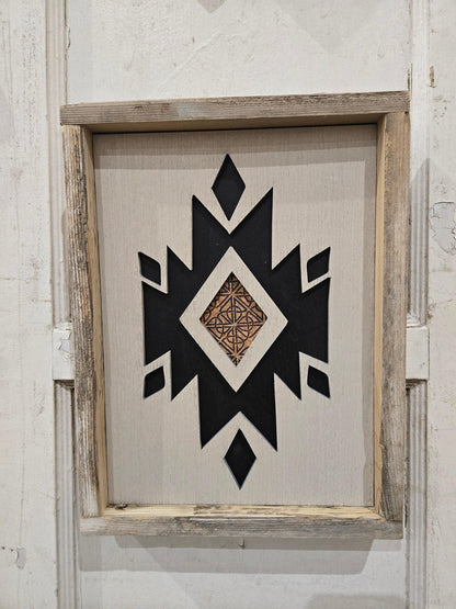 Half off in stock handmade wood wall art retro southwest desert nature flowers reclaimed wood living wall art unique