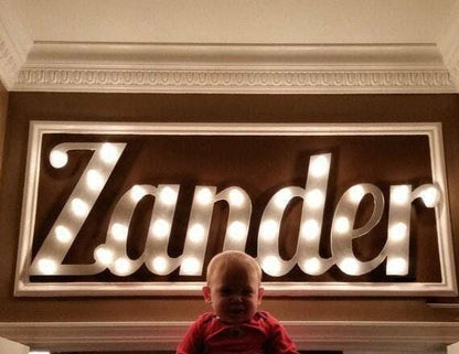 Marquee sign wood letters name personalized lighted marquee sign name... kids room personalized wedding gift anniversary marquee
