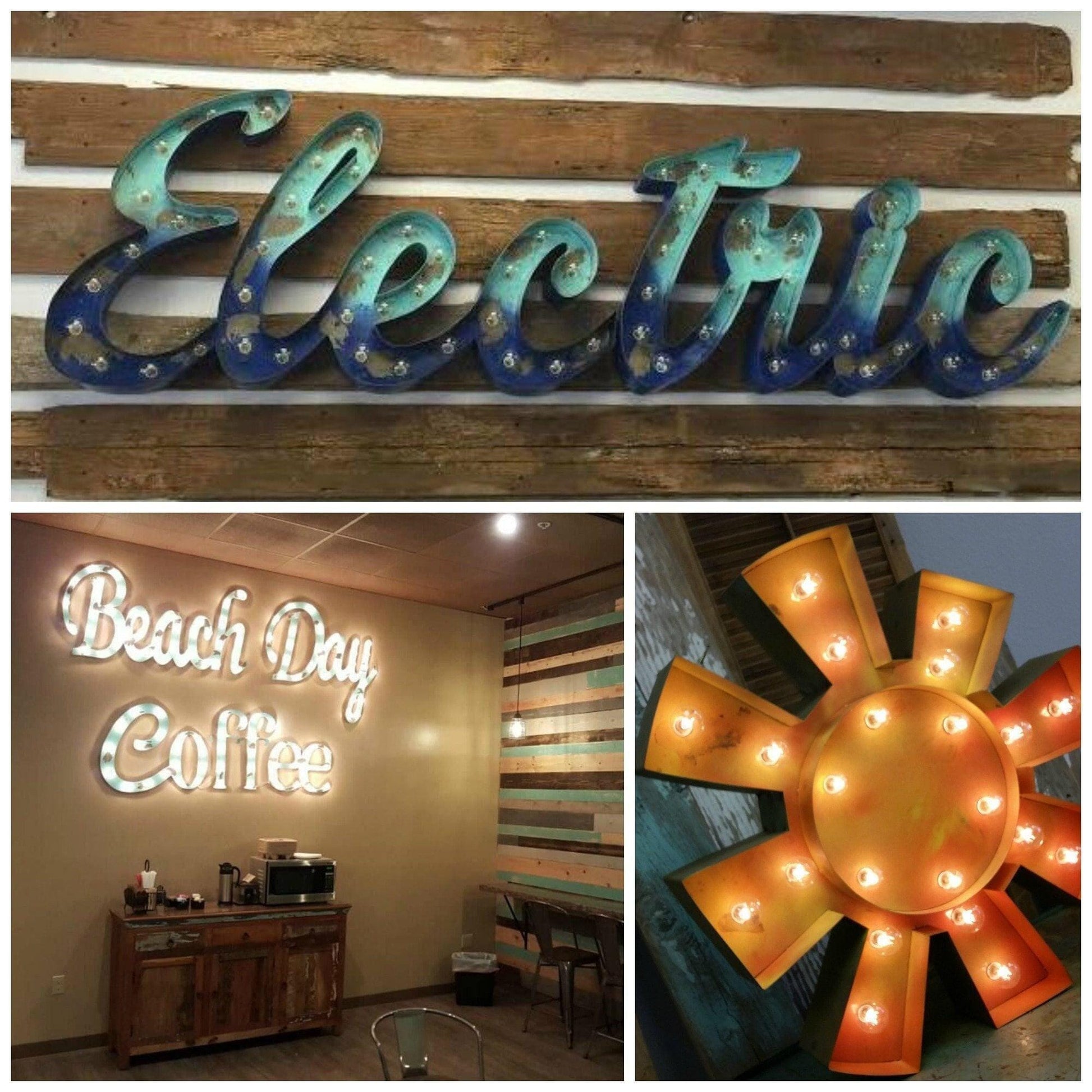 Marquee sign star large old vintage style marquee star metal steel........... wedding birthday home logo business decor