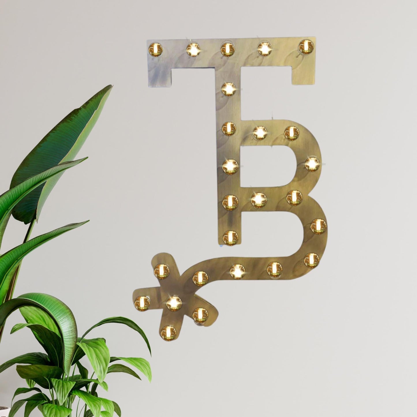 24" Custom Logo Sign Marquee TS Stained Burnt Wood