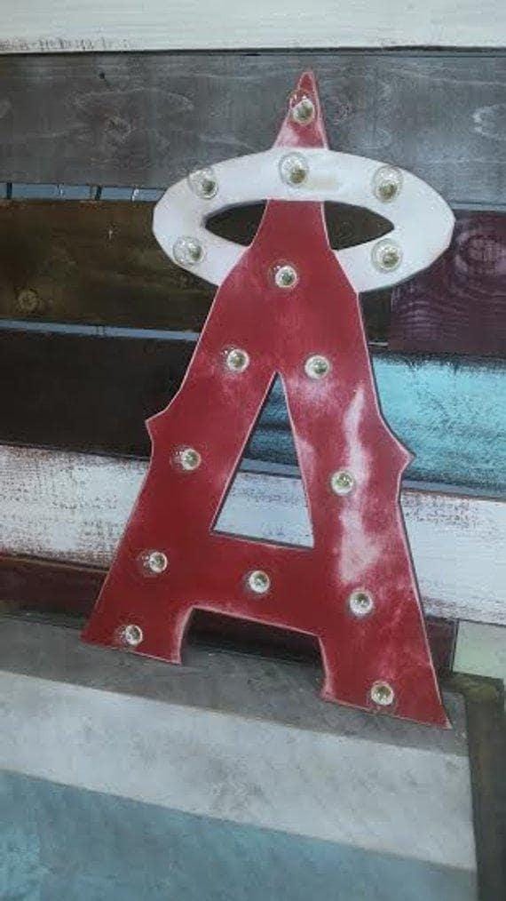 24" Custom Logo Sign Marquee TS Stained Burnt Wood