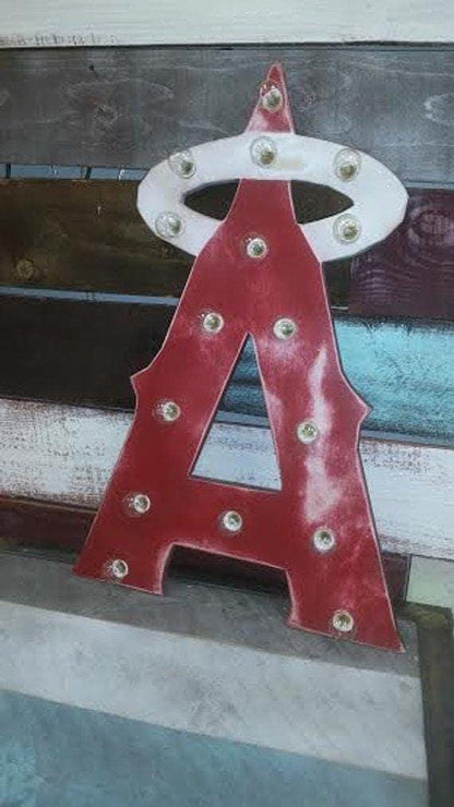 24" Custom Logo Sign Marquee TS Stained Burnt Wood