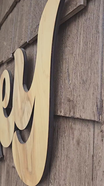 Big custom wood sign letters, personalized, 3d, nursery, home, wedding, boho, mid century, bar, business, baby shower gift name wall art