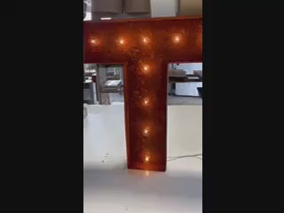 Sale large marquee letters...light up letter, metal steel, marquee letters, boho, mcm, mid century sign, outdoor, business, lighted letters
